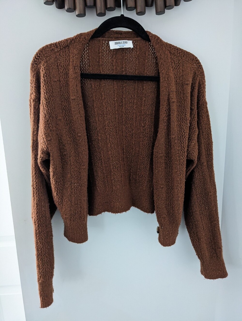 Women's Brown Knit Cardigan With Buttons - Size US M